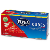 Elvea Cubes Gepelde tomatenblokjes 3x400g