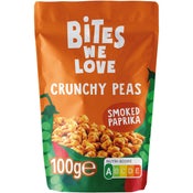 BitesWeLove Crunchy Peas Smoked Paprika omhulde erwten paprika smaak 100g
