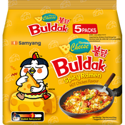 Samyang Buldak Cheese hete kip ramen 5x140g