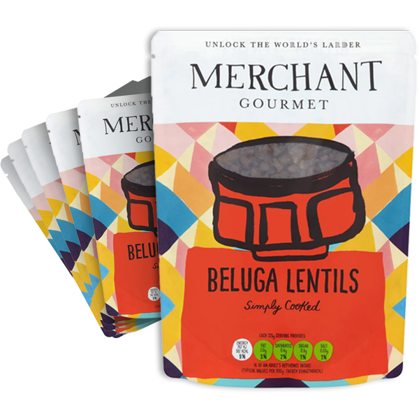 6st Merchant Gourmet Beluga Lentils 250g