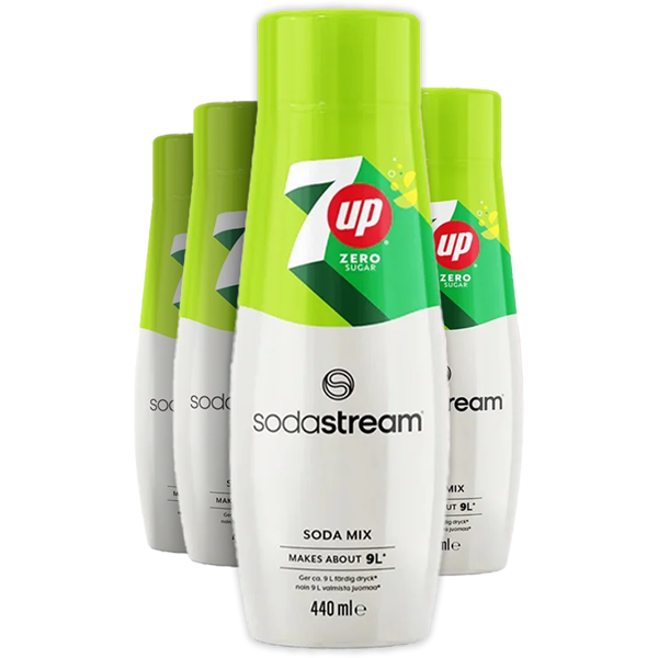 4st SodaStream 7UP Diet Syrup 440ml