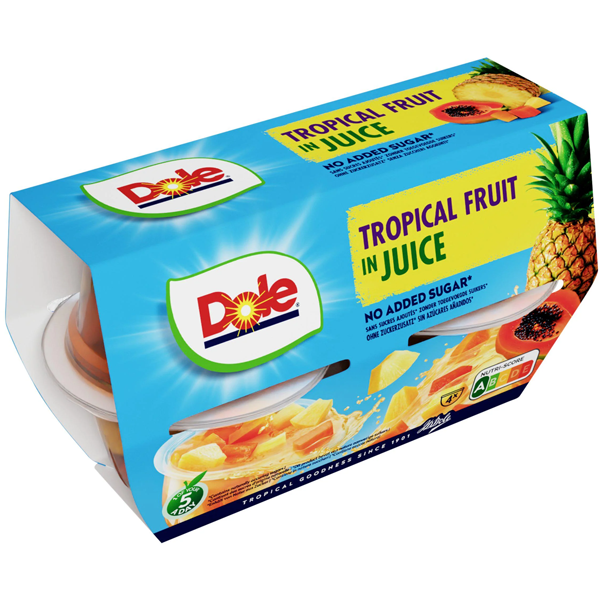 Dole Fruit in Juice Tropisch Fruit 4x113 g