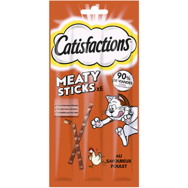 Catisfactions Meaty Sticks Kip 6x5g