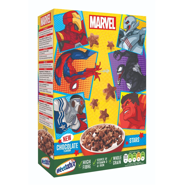 Weetabix Marvel Choco Stars ontbijtgranen 375g