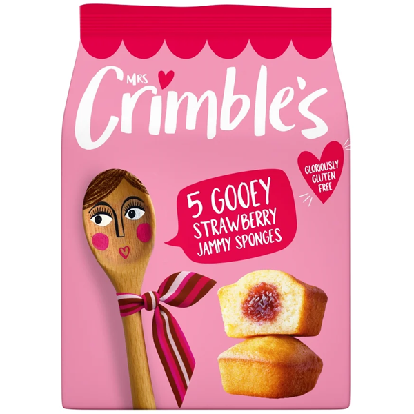 Mrs Crimble's Strawberry Sponge Cakes 175g