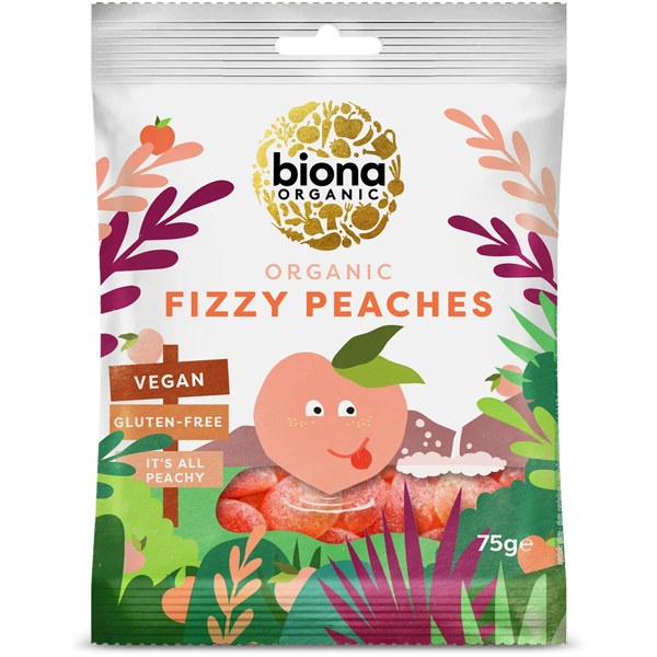 Biona Organic Fizzy Peaches 75g
