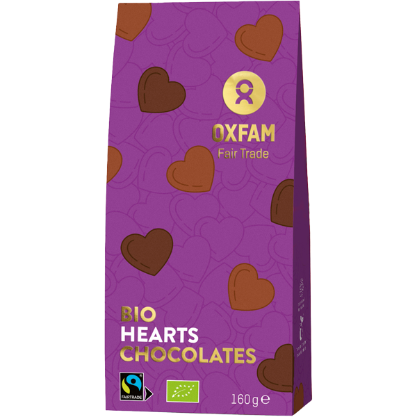 Oxfam Fair Trade Bio Chocoladehartjes mix 160g