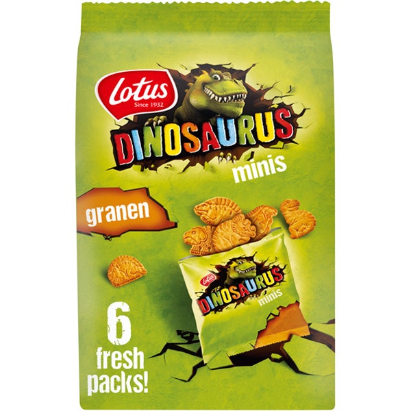 Lotus Koekje Dinosaurus Granen Minis 6x25g
