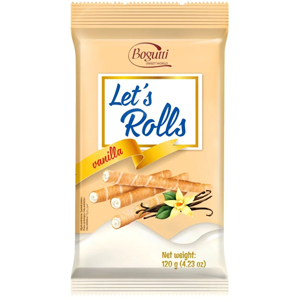 Bogutti Let's Rolls Vanille Wafels 120g