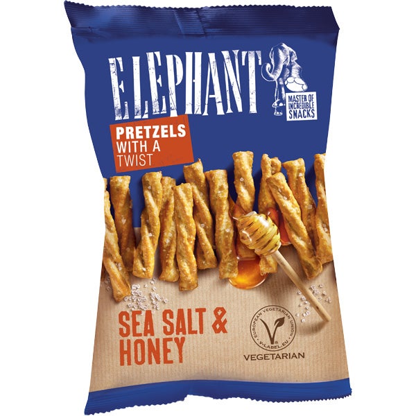 Elephant Pretzels With a Twist honing zeezout 160g