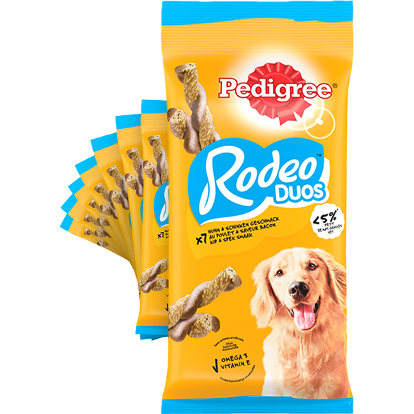 10st Pedigree Rodeo Duo's Kip & Bacon Hondensnack 123g