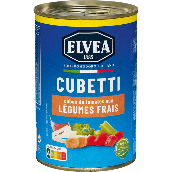Elvea Cubetti Verse Groenten tomatenblokjes 400g