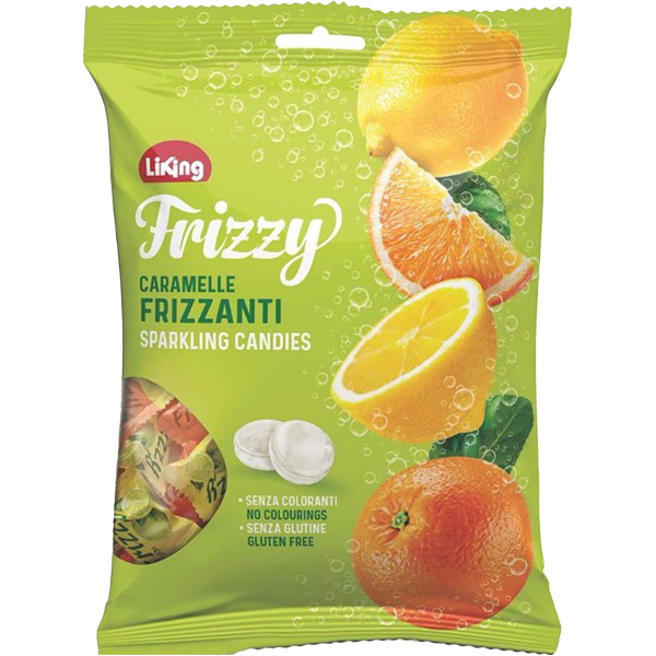 Liking Frizzy Sinaasappel & Citroen Sparkling Snoepjes 150g