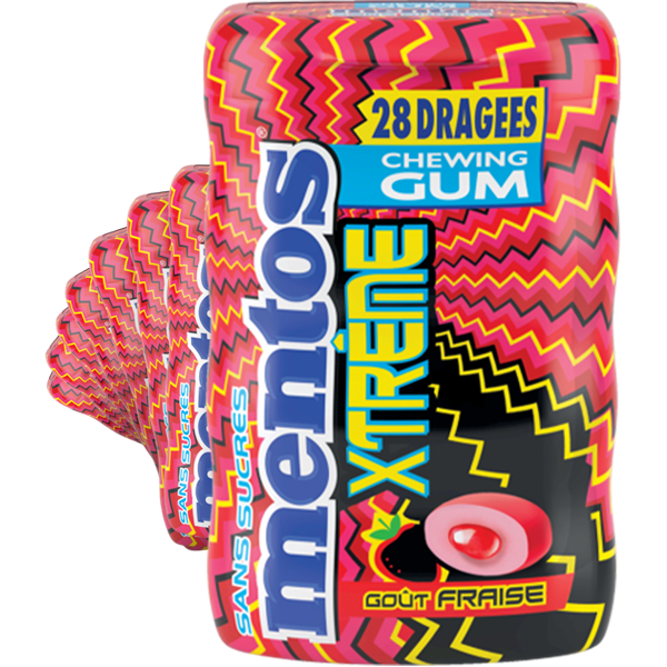 10st Mentos Kauwgom Sour Strawberry 56g