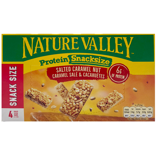Nature Valley Protein Snacksize Salted Caramel Nut Repen 4x25g