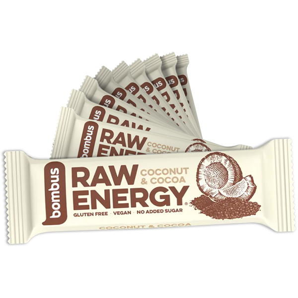 20st Bombus Raw Energy Kokos & Cocoa Reep 50g