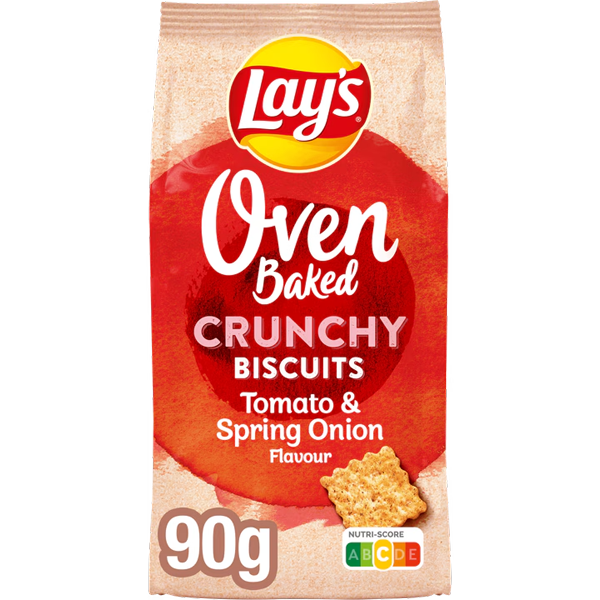 Lay's Oven Baked Crunchy Biscuits tomaat & ui 90g