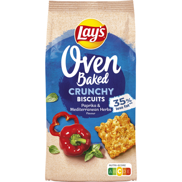 Lay's Oven Baked Crunchy Biscuits Paprika & Mediterranean Herbs 90g