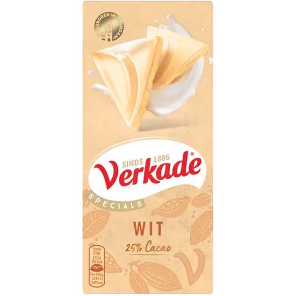 Verkade wit chocolade 90g