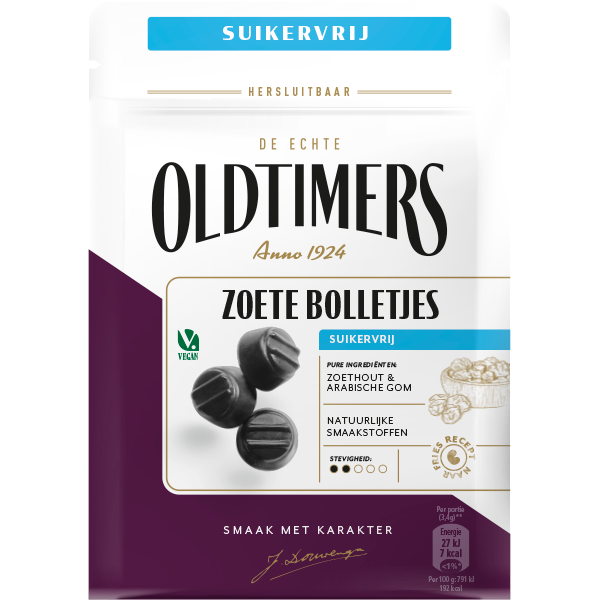 Autodrop Oldtimers Zoete Bolletjes Suikervrij 100g