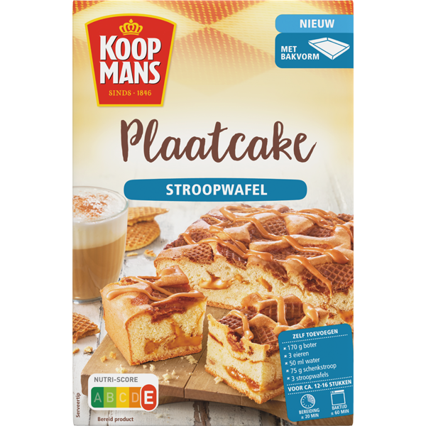 Koopmans Plaatcake Stroopwafel Bakmix 450g