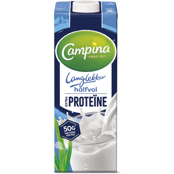 Campina Langlekker halfvolle melk extra proteïne 1l