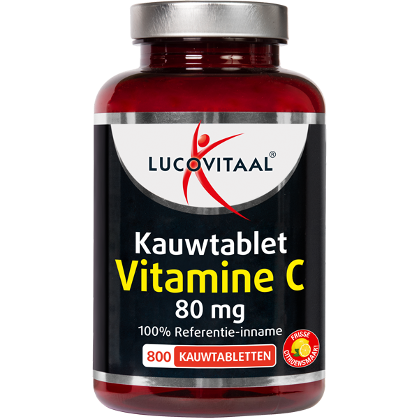 Lucovitaal Vitamine C 80mg Citroensmaak 800 Kauwtabletten