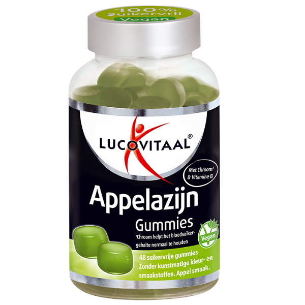 Lucovitaal Appelazijn Suikervrij Gummies 48st