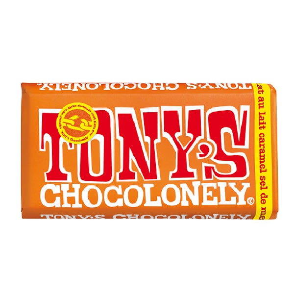 Tony's Chocolonely Melk Karamel Zeezout 180g