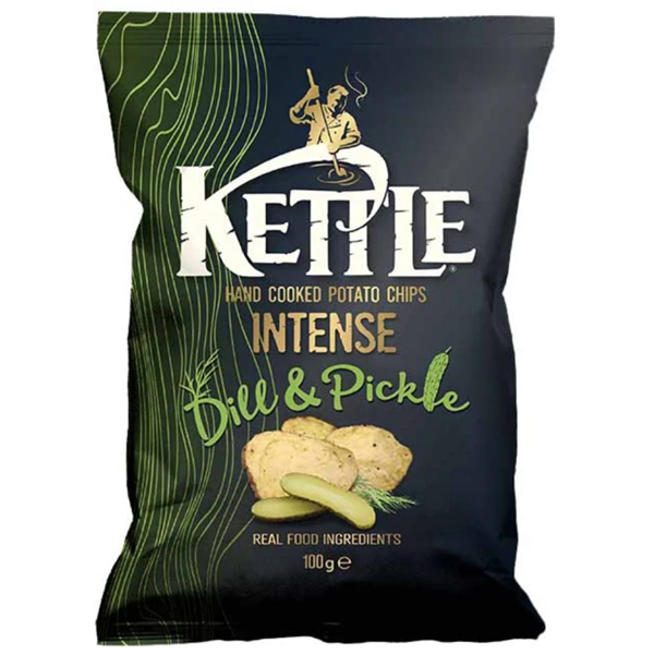 Kettle Intense Dill & Pickle Chips 100g