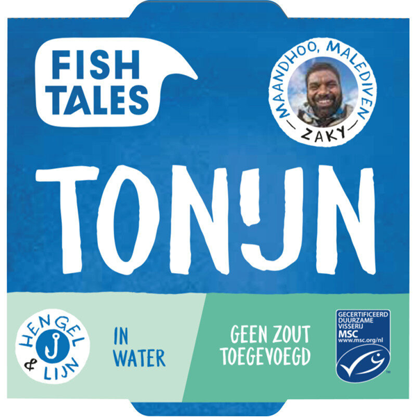 Fish Tales Tonijn In Water Zonder Toegevoegd Zout 142g