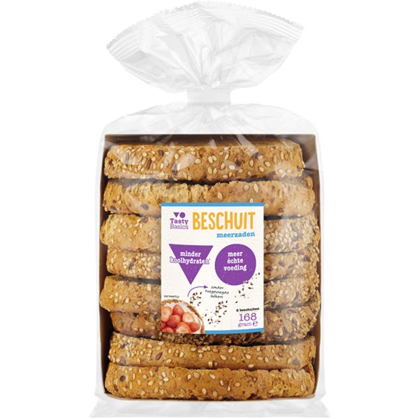 Tasty Basics Beschuit meerzaden 168g