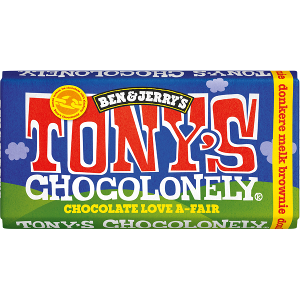 Tony's Chocolonely Donkere Melk Brownie Chocolade Reep 180g