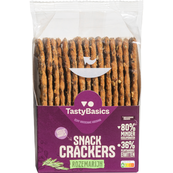 TastyBasics Snack Crackers Rozemarijn 140g
