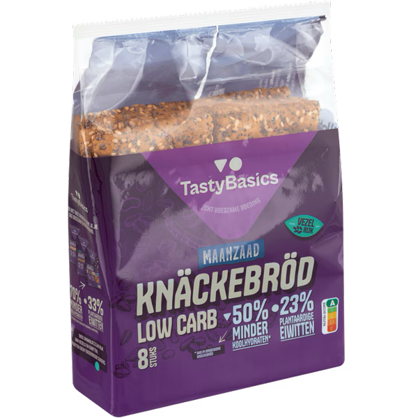 TastyBasics Knäckebröd Maanzaad 150g