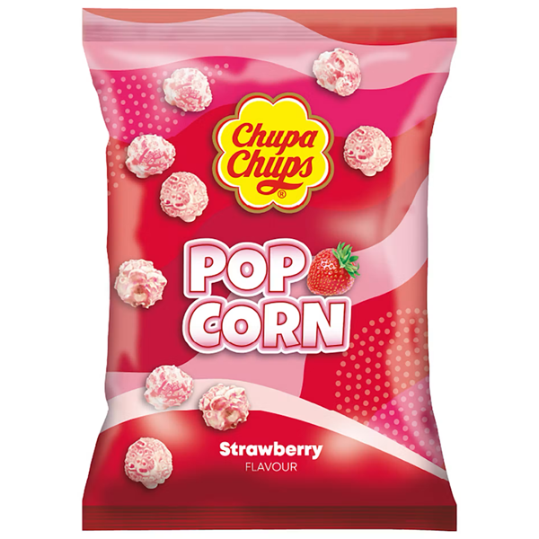 Chupa Chups Popcorn Strawberry 90g