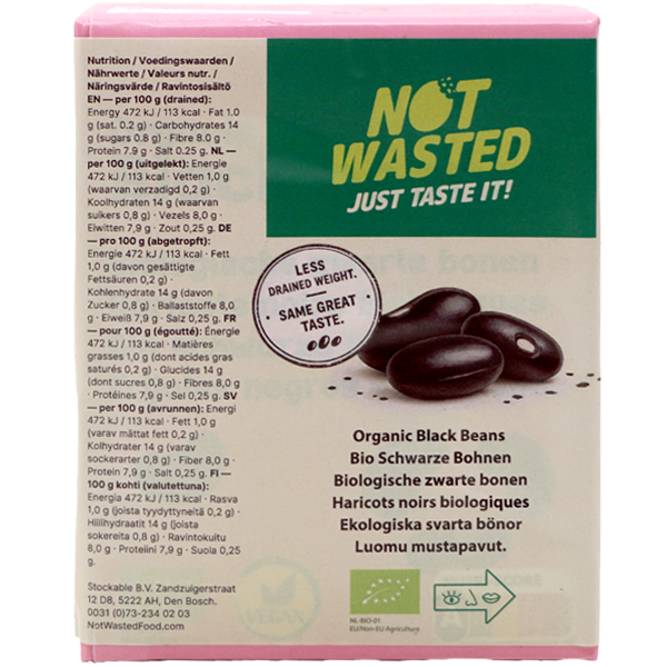 Not Wasted Zwarte Bonen 405g