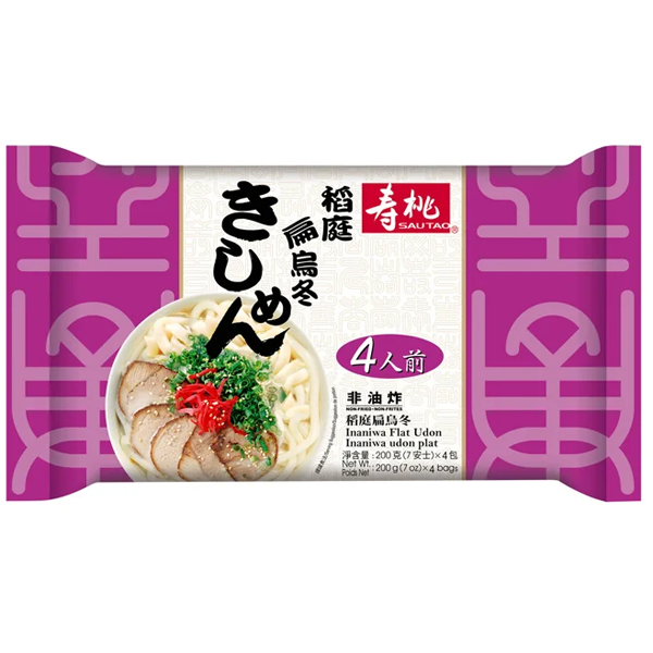 Sautao Inaniwa Flat Udon 4x200g