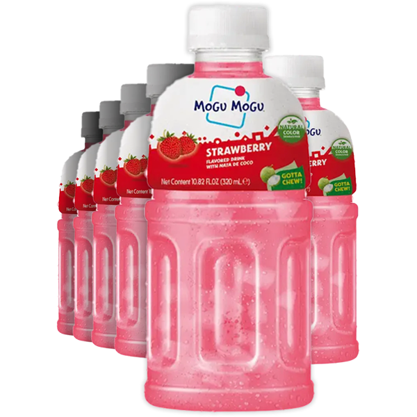 6st Mogu Mogu Aardbei met Nata de Coco 320ml