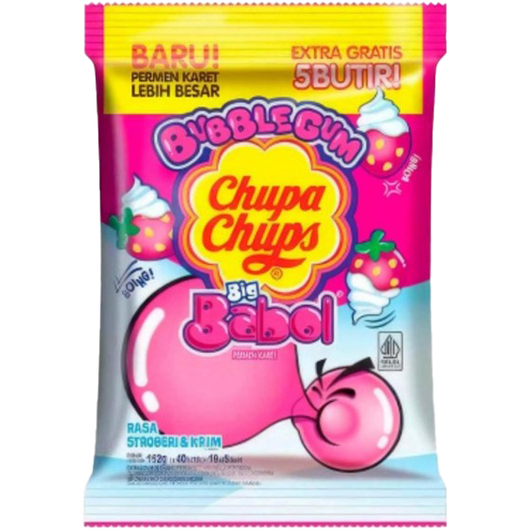 Chupa Chups Big Babol Strawberry Cream 152g