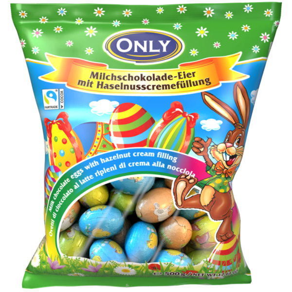 Only Melk Hazelnoot chocolade eieren 500g